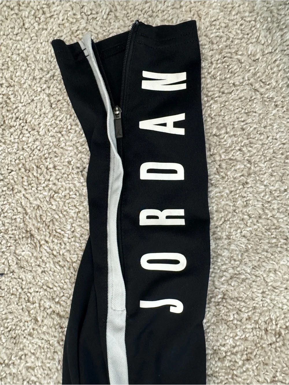 Jordan Black Joggers with White Side Panels